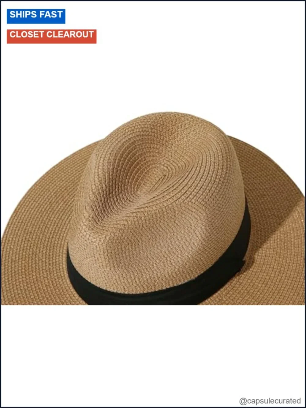 Women Straw Wide Brim Roll Up Sun Hat UPF50+ Packable Beach Fedora